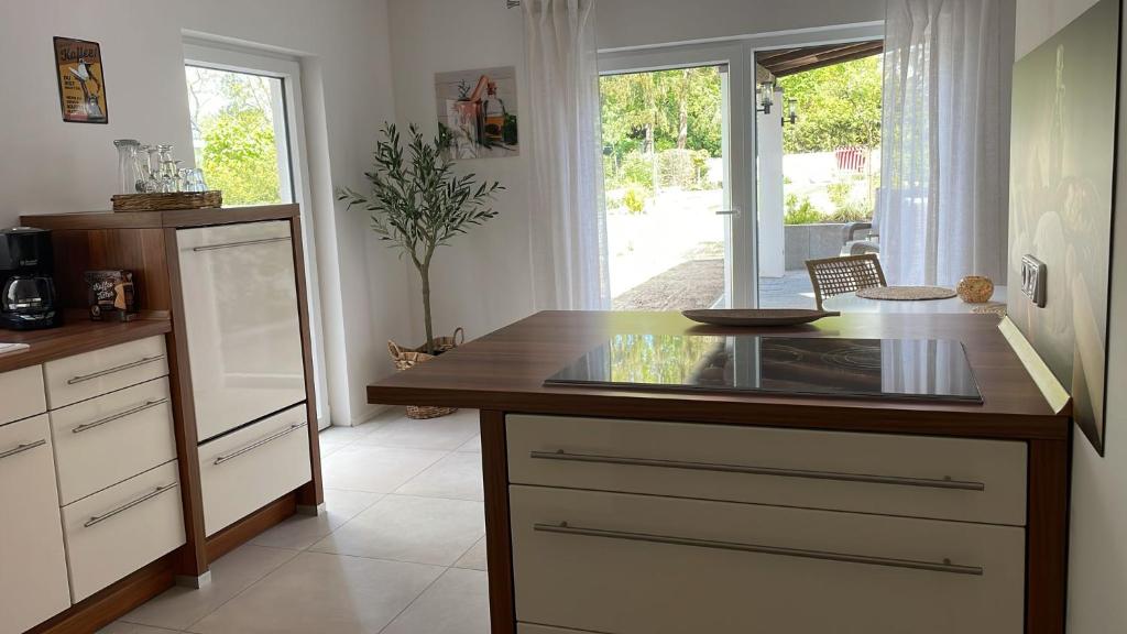 Η κουζίνα ή μικρή κουζίνα στο City Wohnung mit Garten und Terrassen