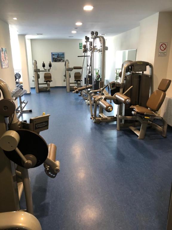 Fitness centrum a/nebo fitness zařízení v ubytování Ferienwohnung Tanja