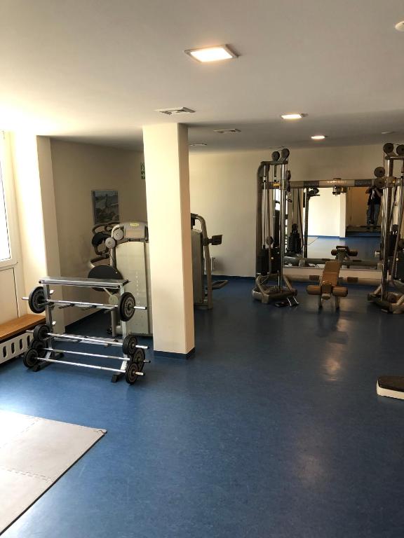 Fitness centrum a/nebo fitness zařízení v ubytování Ferienwohnung Tanja