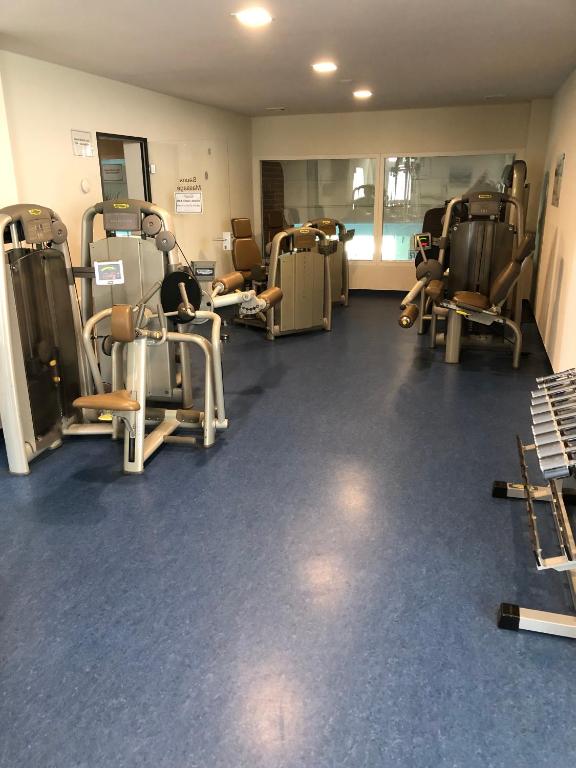 Fitness centrum a/nebo fitness zařízení v ubytování Ferienwohnung Tanja