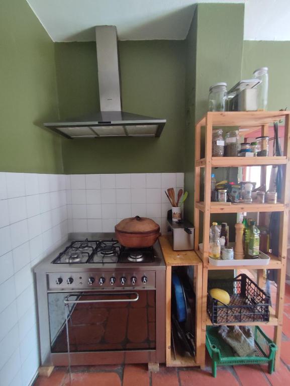 Kuchyň nebo kuchyňský kout v ubytování Balkan Retreat