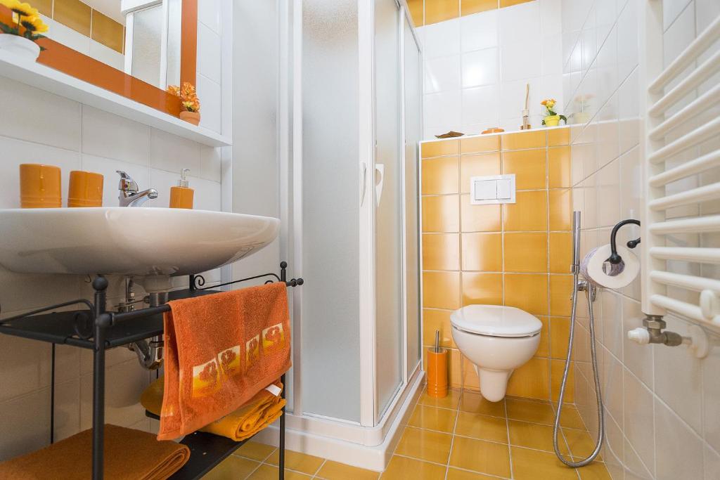 Koupelna v ubytování Alma Camere Affittacamere