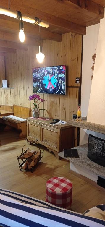 TV a/nebo společenská místnost v ubytování Casa San Bartolomè