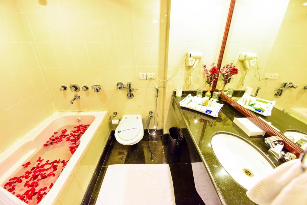 Koupelna v ubytování Hotel Swosti Premium Bhubaneswar