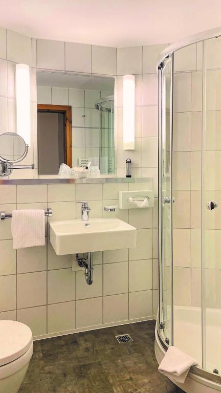 Koupelna v ubytování Hotel Altes Stadthaus