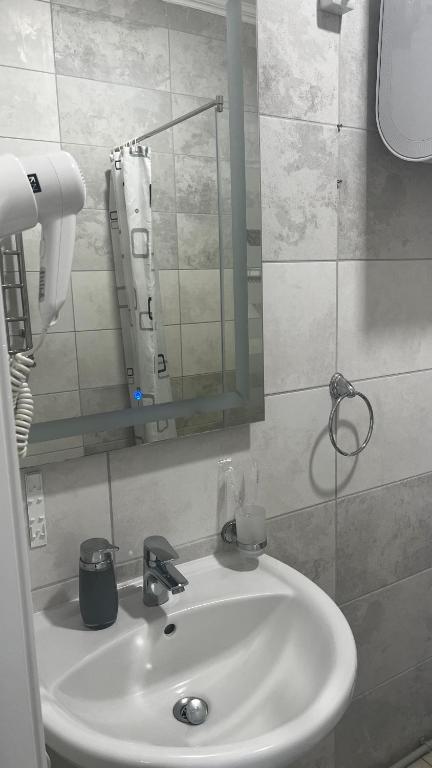 Koupelna v ubytování Карпати Кайзервальд апарт