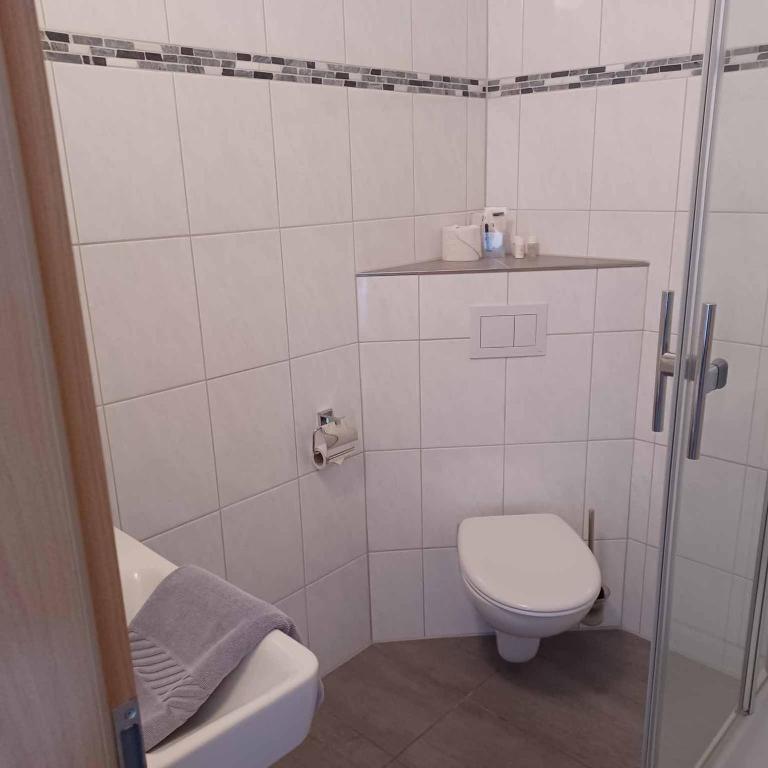 Koupelna v ubytování Gasthof Zur Schmiede