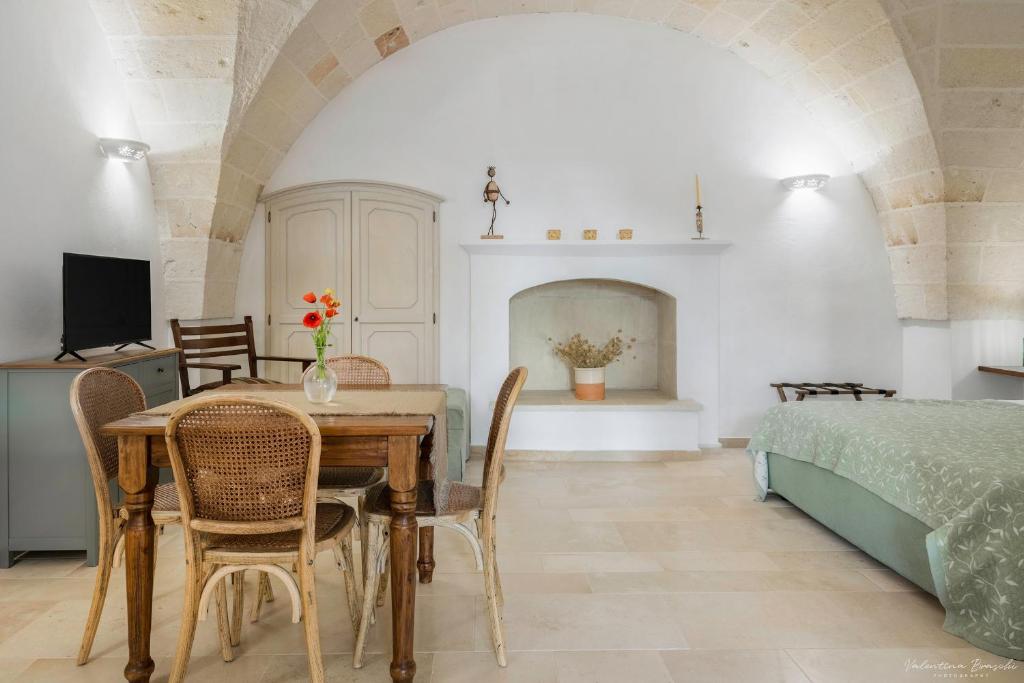 Posezení v ubytování Masseria Rescio