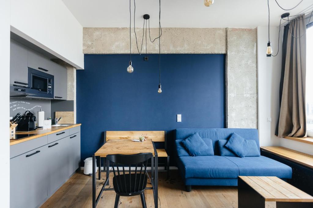 Kuchyň nebo kuchyňský kout v ubytování Staycity Aparthotels Leipzig City Centre