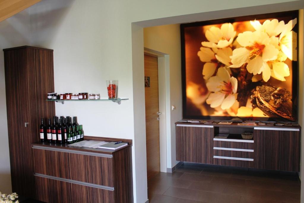 TV a/nebo společenská místnost v ubytování Ferienhof Weingut Lunzer