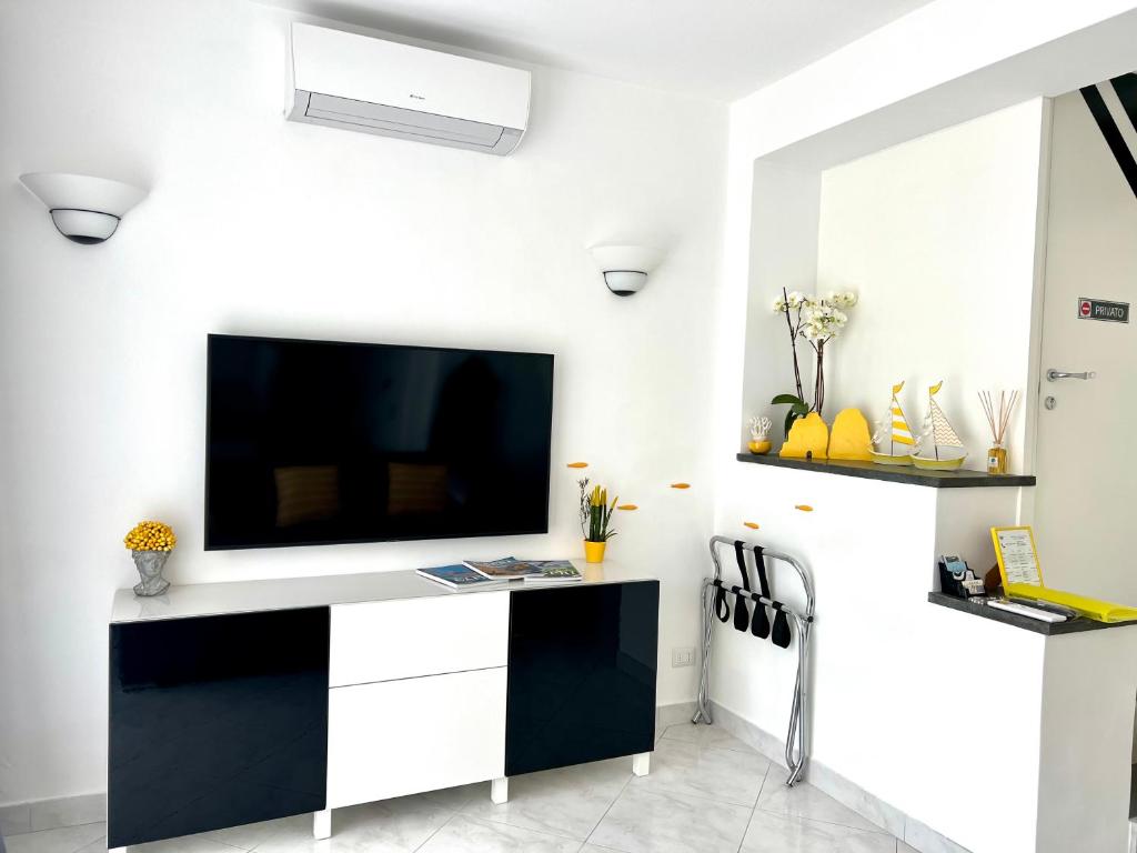 TV a/nebo společenská místnost v ubytování I Limoni Capri Apartment