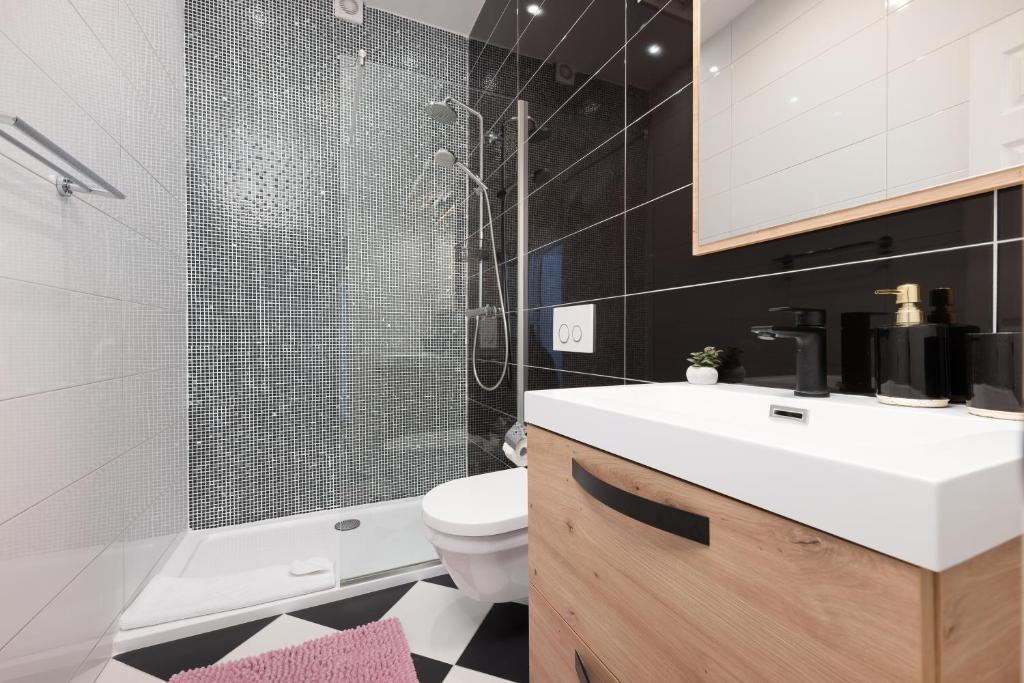 Koupelna v ubytování Premium apartment ALBA ROSA