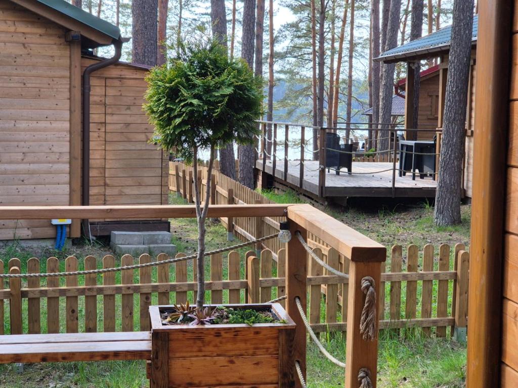 Vonkajšia záhrada v ubytovaní Domek letniskowy u Marcina i Ani