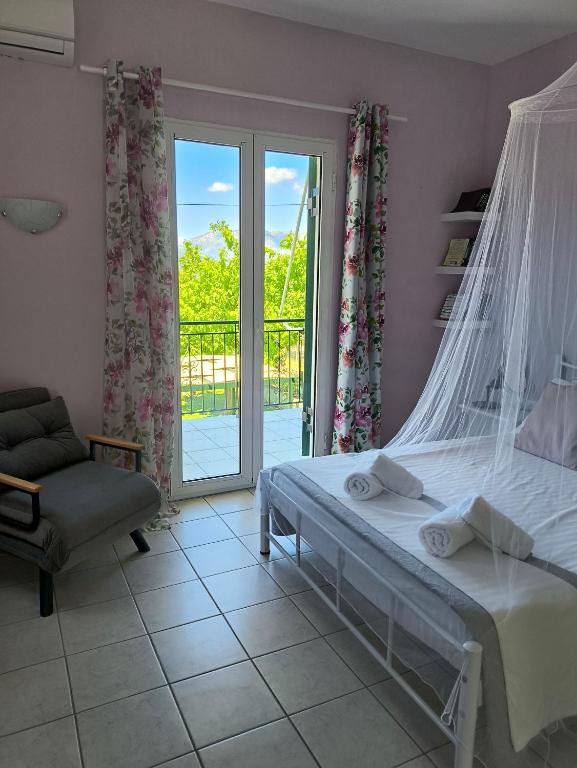 Postel nebo postele na pokoji v ubytování Rosegarden