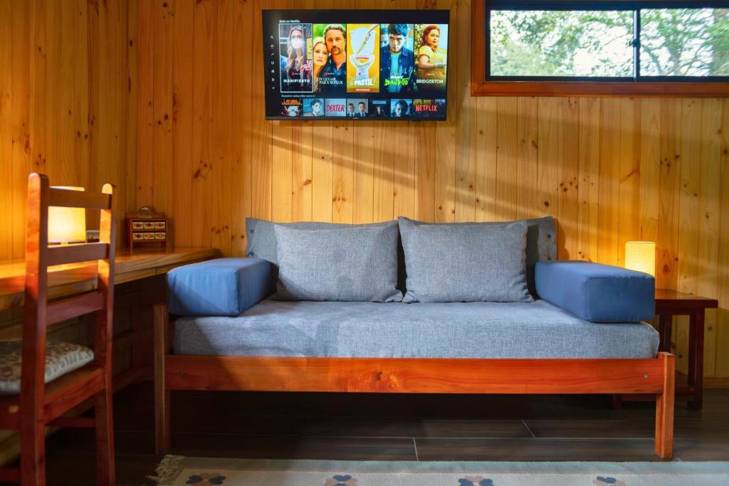 Posezení v ubytování Monoambiente Panguipulli