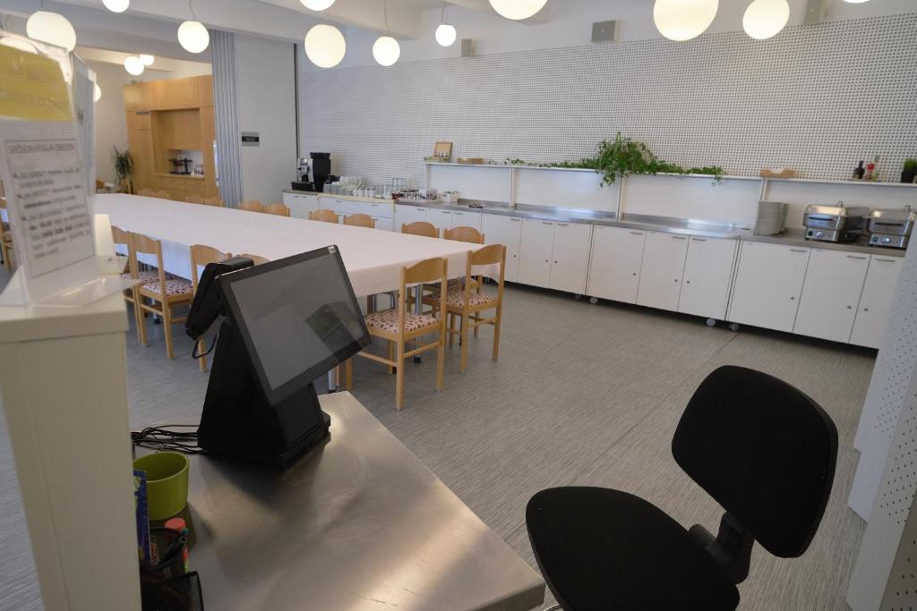 Kuchyň nebo kuchyňský kout v ubytování Centrum Salvator