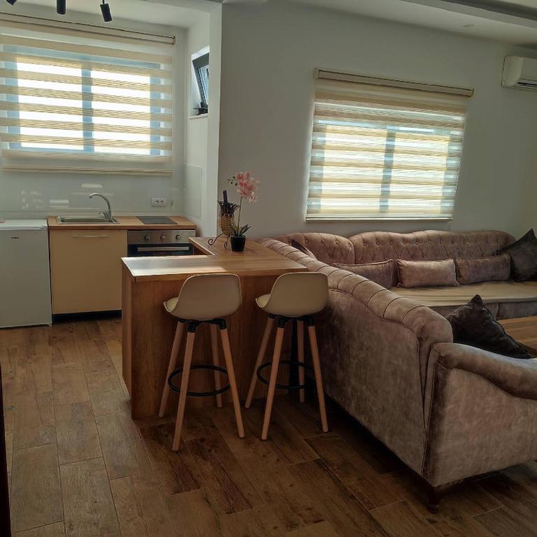 Kuchyň nebo kuchyňský kout v ubytování Apartments Miri