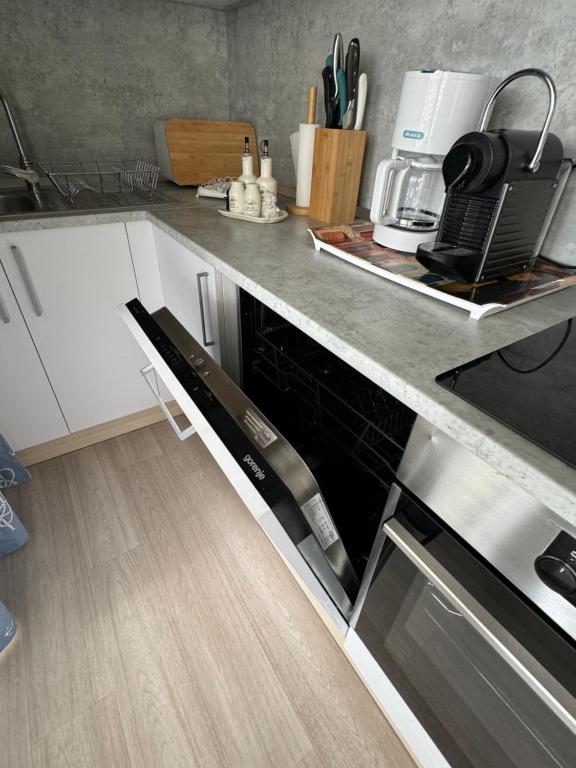 Kuchyň nebo kuchyňský kout v ubytování Marty House Drage