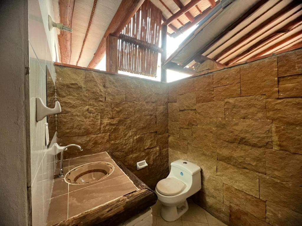 Koupelna v ubytování La Casa Del Toche Barichara