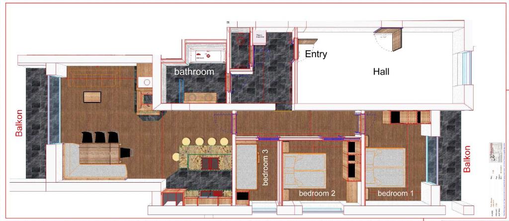 Plán poschodí v ubytovaní Appartement Romy