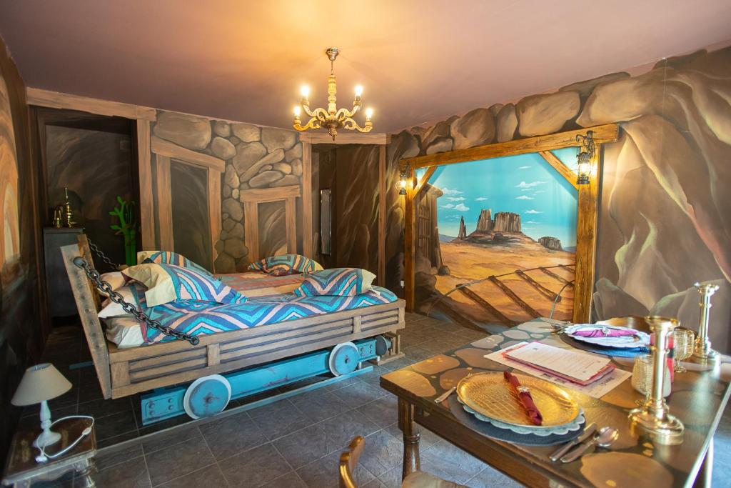 Postel nebo postele na pokoji v ubytování Guest house Western-city