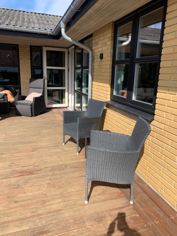 Patio nebo venkovní prostory v ubytování Hus i Løkken