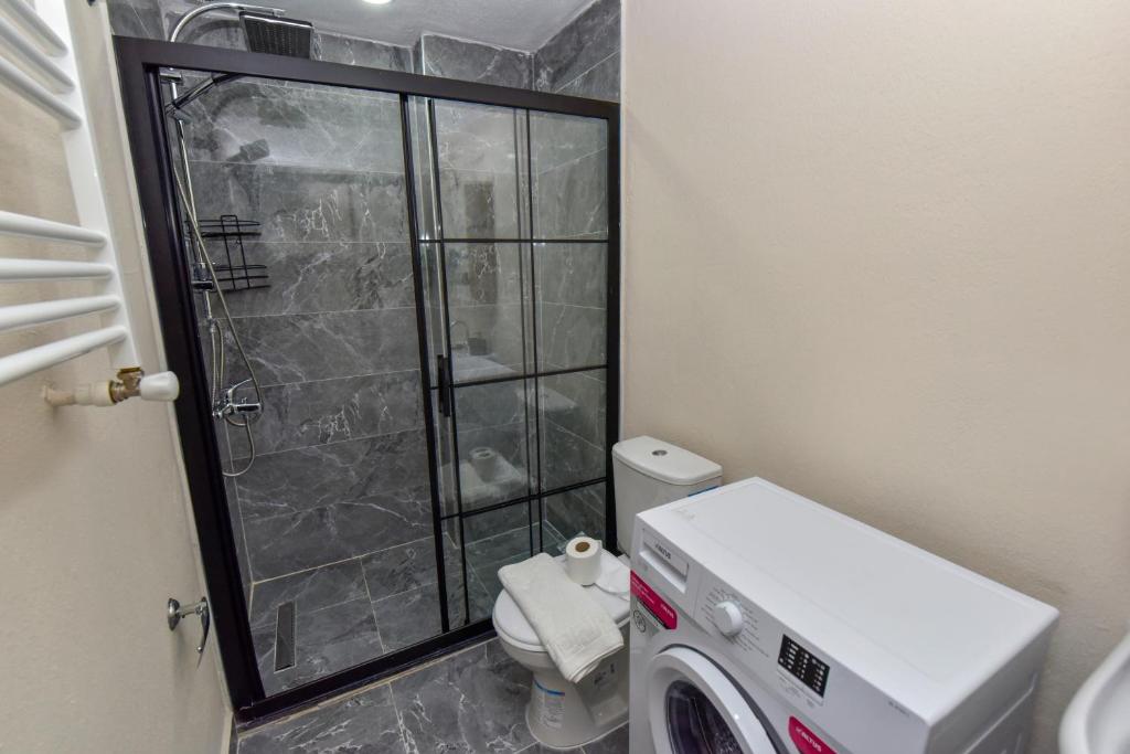 Ванная комната в Mykonut Boutique Suites