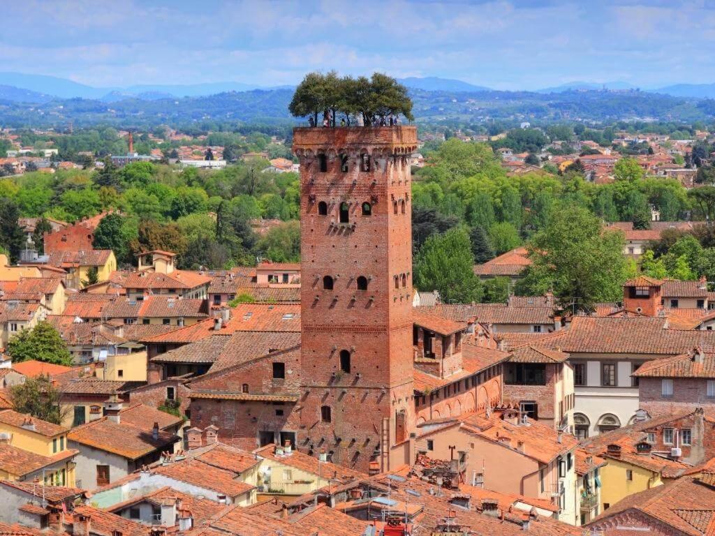 A general view of Lucca or a view of the city taken from Az apartmant