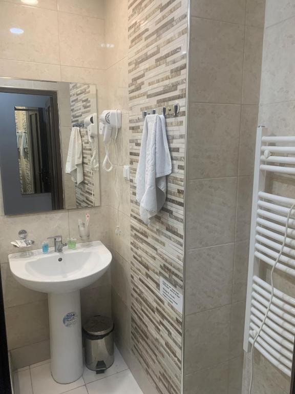 Koupelna v ubytování Hobby Hotel