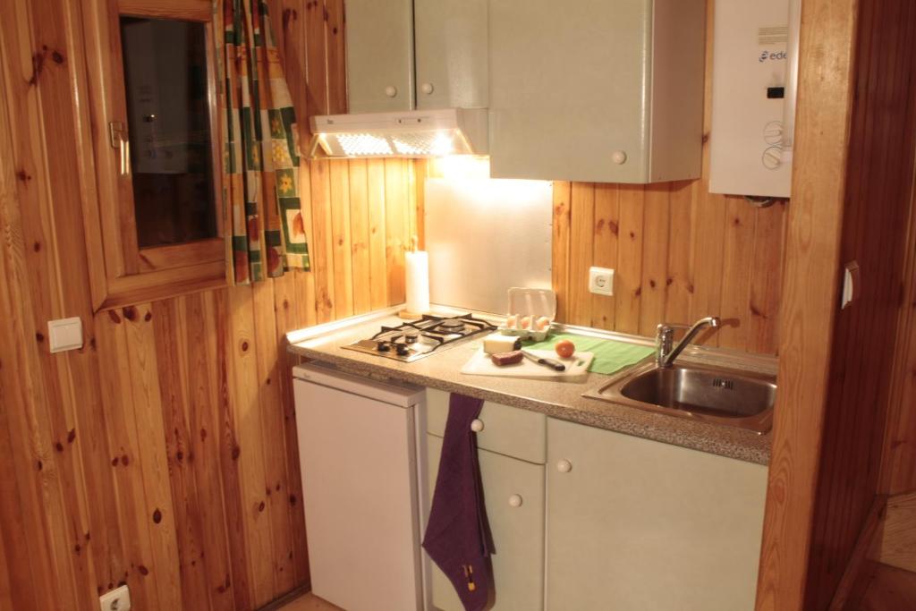 Kuchyň nebo kuchyňský kout v ubytování Camping Boneta