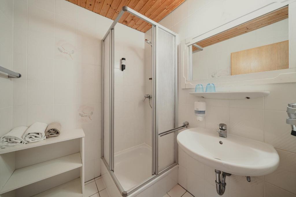 Koupelna v ubytování Hotel Semriacherhof