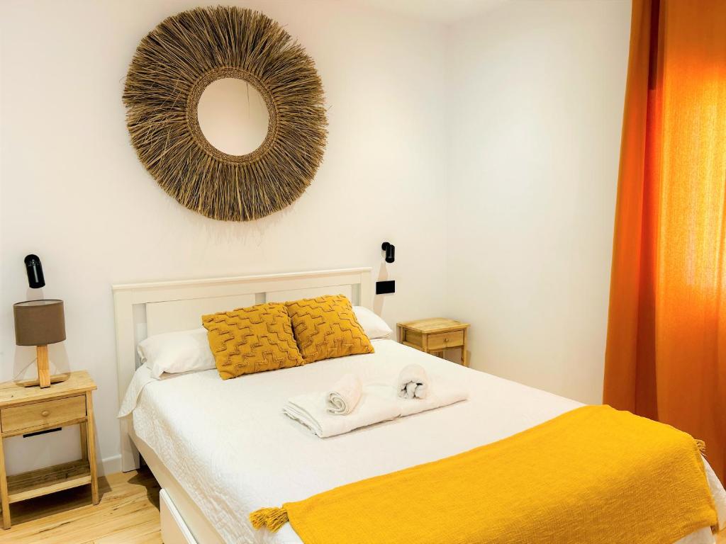 Posteľ alebo postele v izbe v ubytovaní Ecochic Apartment in Fuengirola Center