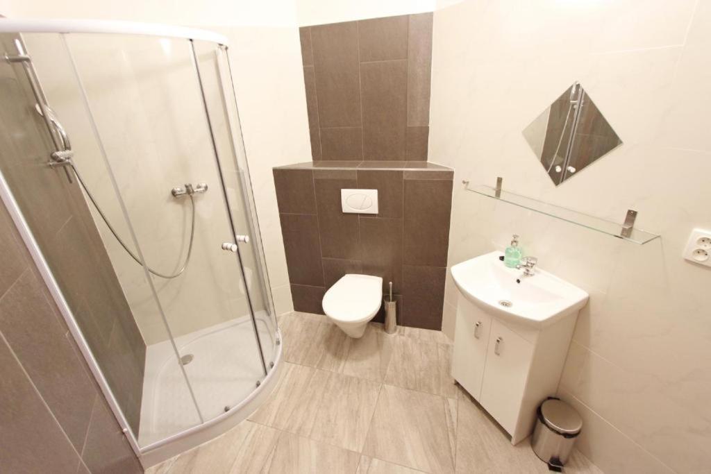 Koupelna v ubytování ADC Design Apartmány