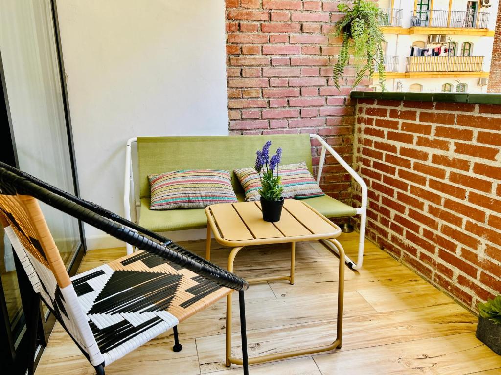 Posedenie v ubytovaní Ecochic Apartment in Fuengirola Center