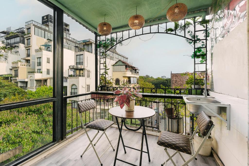 Balkón nebo terasa v ubytování Hanoi-Oi Homestay Cau Go