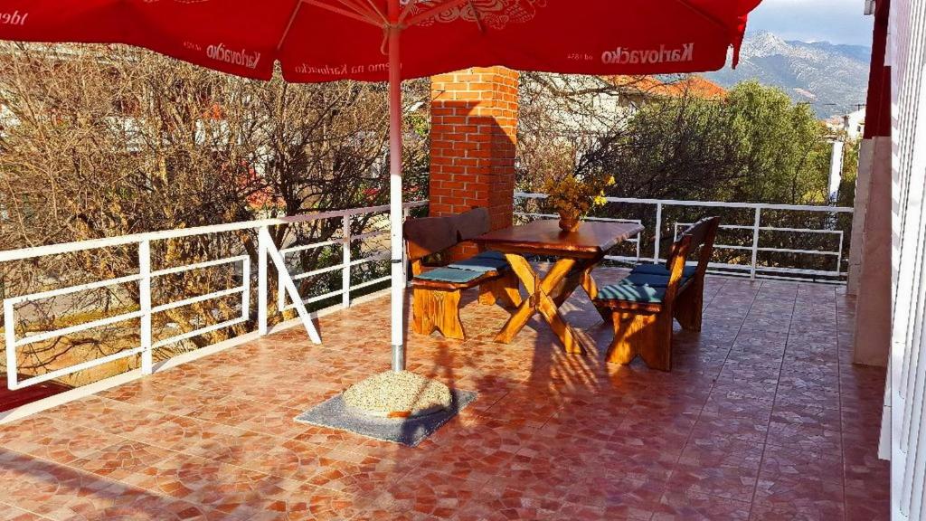 Balkón nebo terasa v ubytování Apartment Domestic