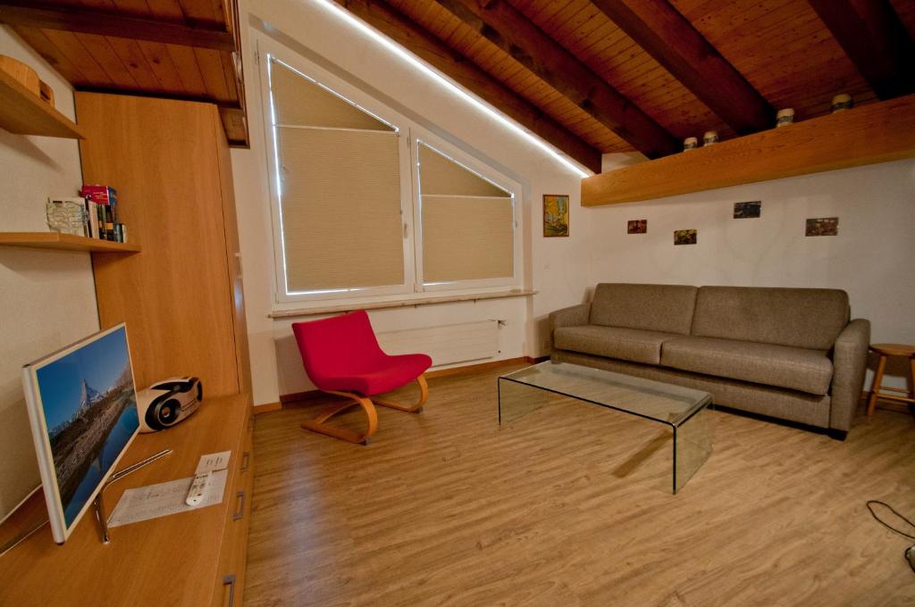 Posezení v ubytování Haus Bodmen A, Studio Riffelsee