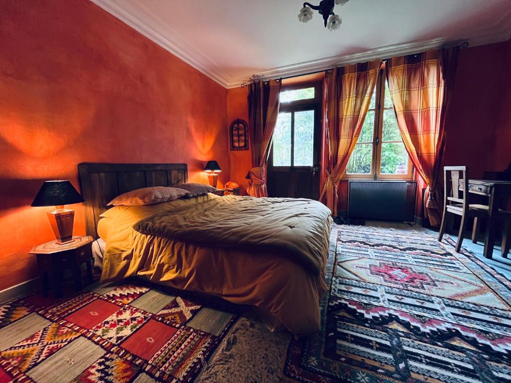 Postel nebo postele na pokoji v ubytování Le buisson de la Gariole