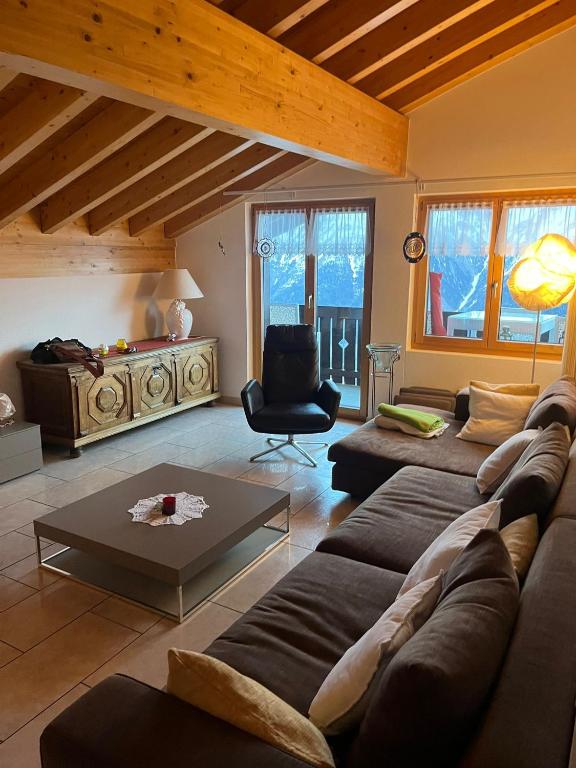 Posezení v ubytování Chalet Adler Bettmeralp
