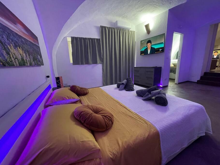 Postel nebo postele na pokoji v ubytování rifugio anti stress