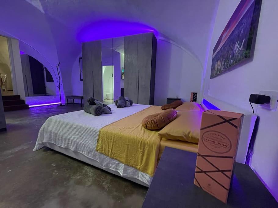 Postel nebo postele na pokoji v ubytování rifugio anti stress