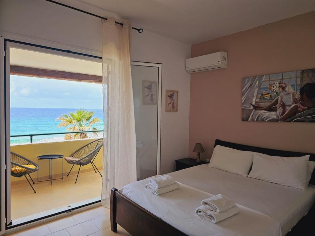 Posteľ alebo postele v izbe v ubytovaní Corfu Dream Holidays Villas