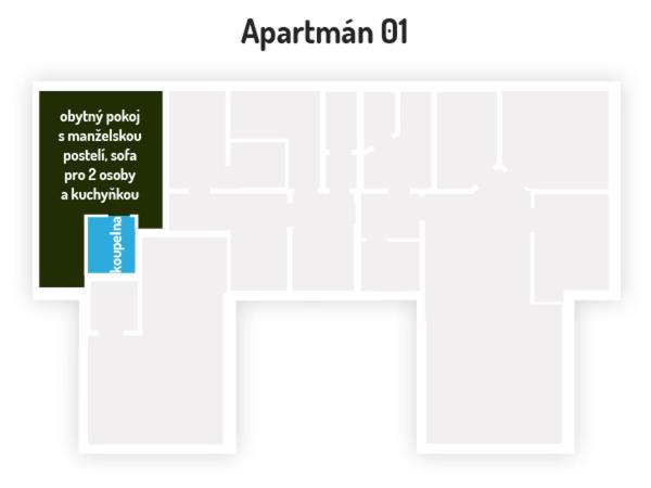 Půdorys ubytování Apartmány Velké Karlovice