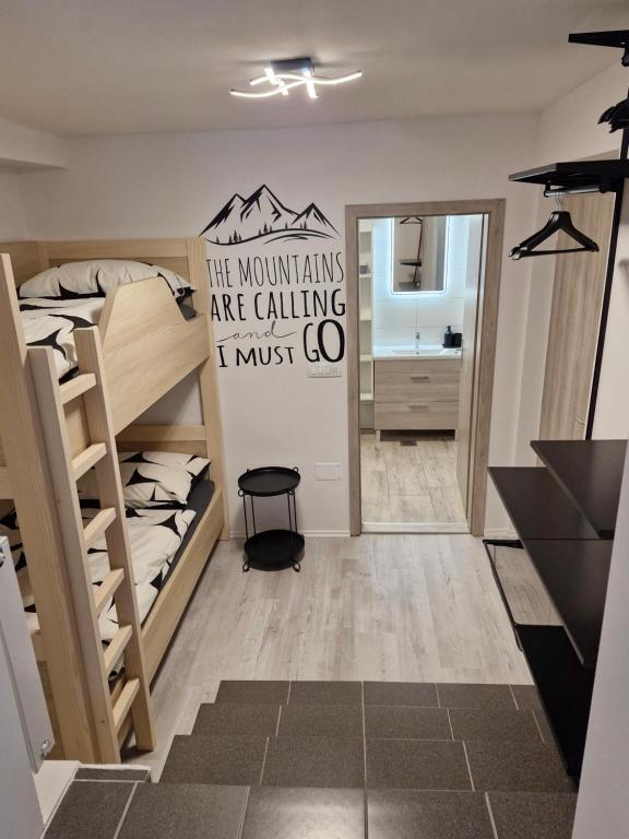 Postel nebo postele na pokoji v ubytování Apartma Vovk