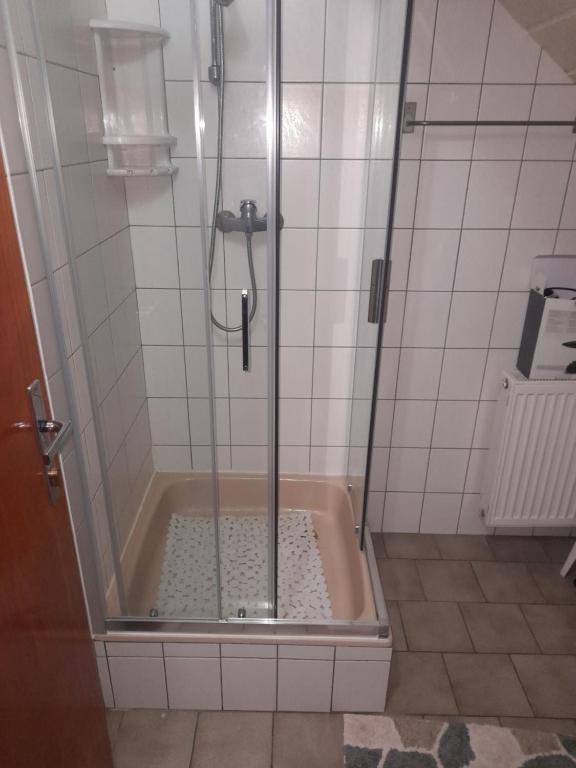 Koupelna v ubytování Penzion Krušnohorka