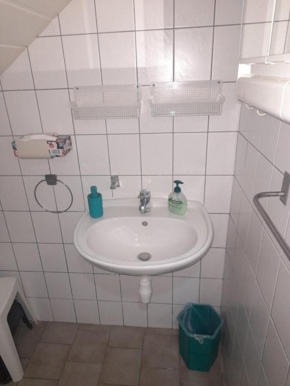 Koupelna v ubytování Penzion Krušnohorka