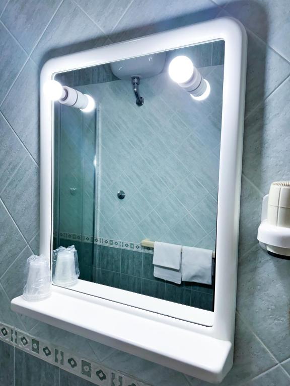Koupelna v ubytování Hotel Europa