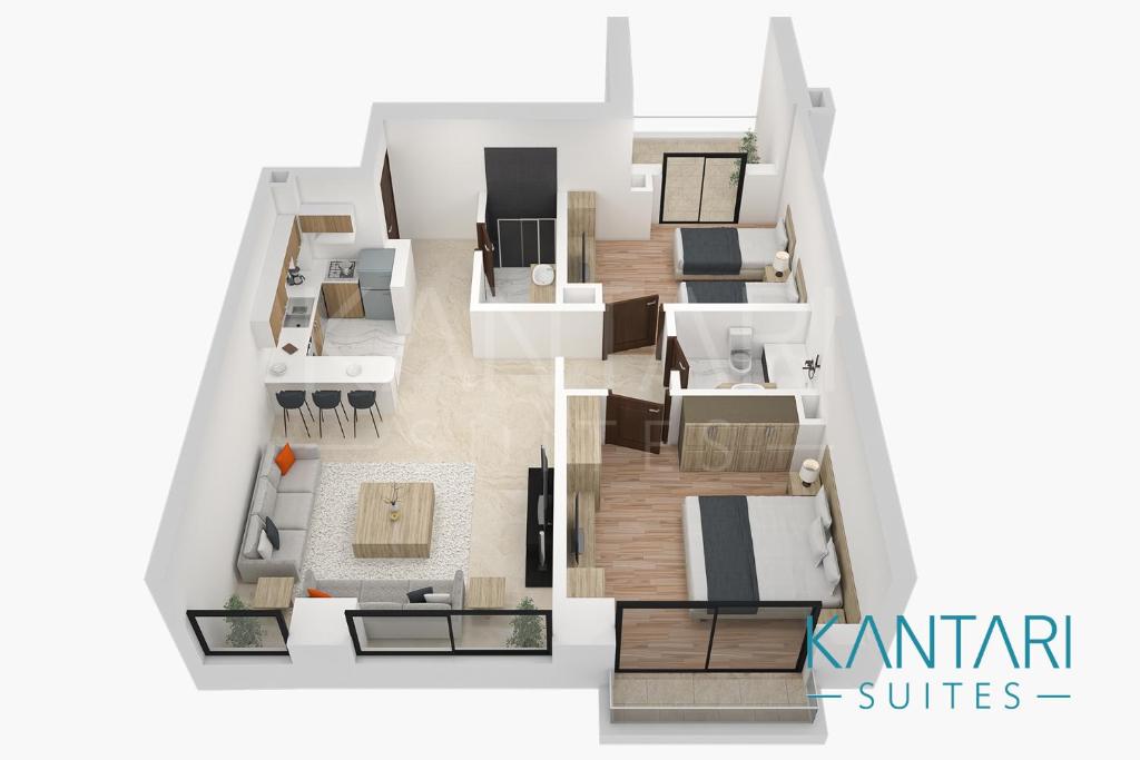 Půdorys ubytování Kantari Suites