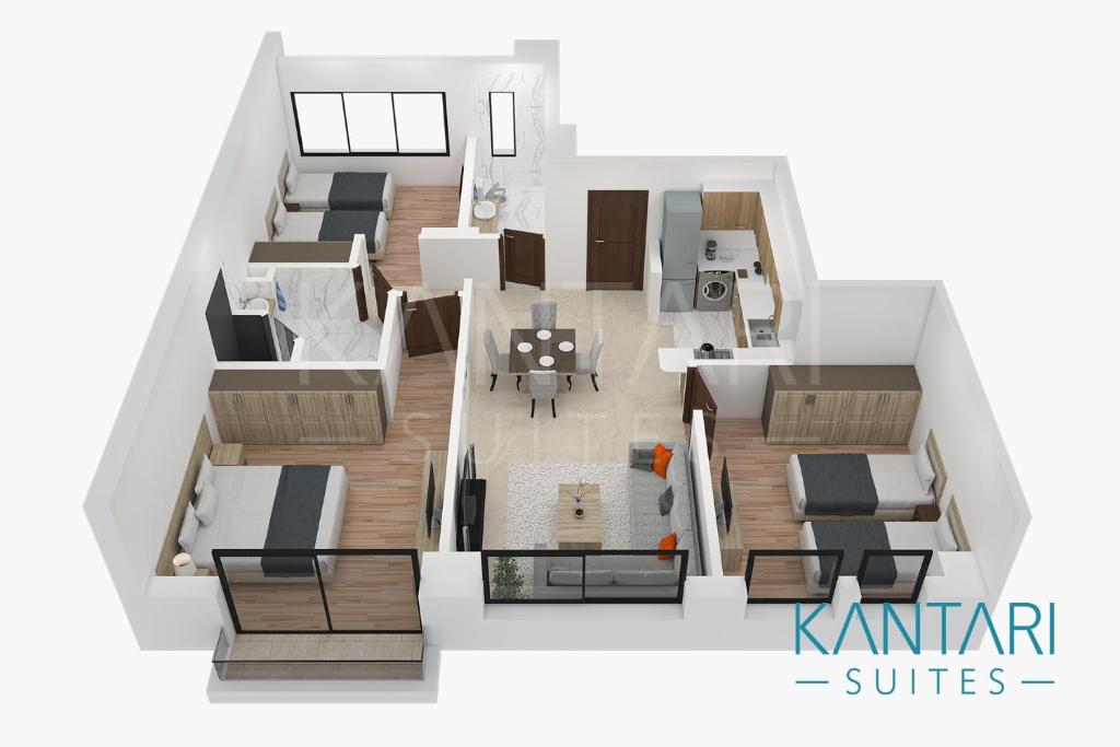 Půdorys ubytování Kantari Suites