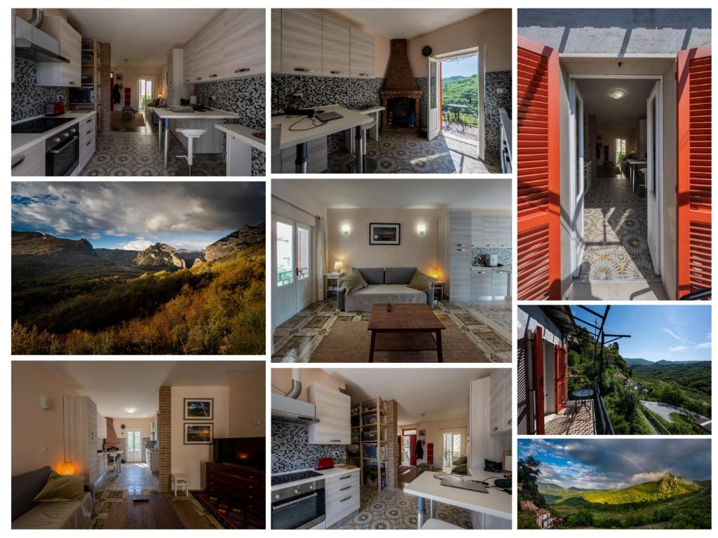 un collage de fotos de una casa en Beautiful apartment with a fantastic balcony view 